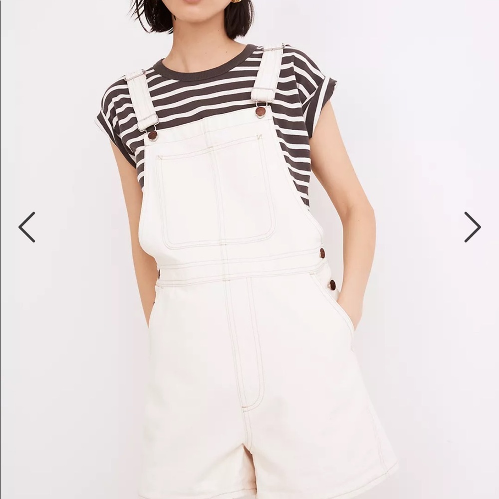 . Madewell denim Corsica shirt overalls in vintage canvas wash